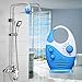 Generic Hanging Shower Radio, Waterproof Portable Shower Music Hanging Radio, Battery Operated Radio Speaker for Home, Bathroom Bath-Blue