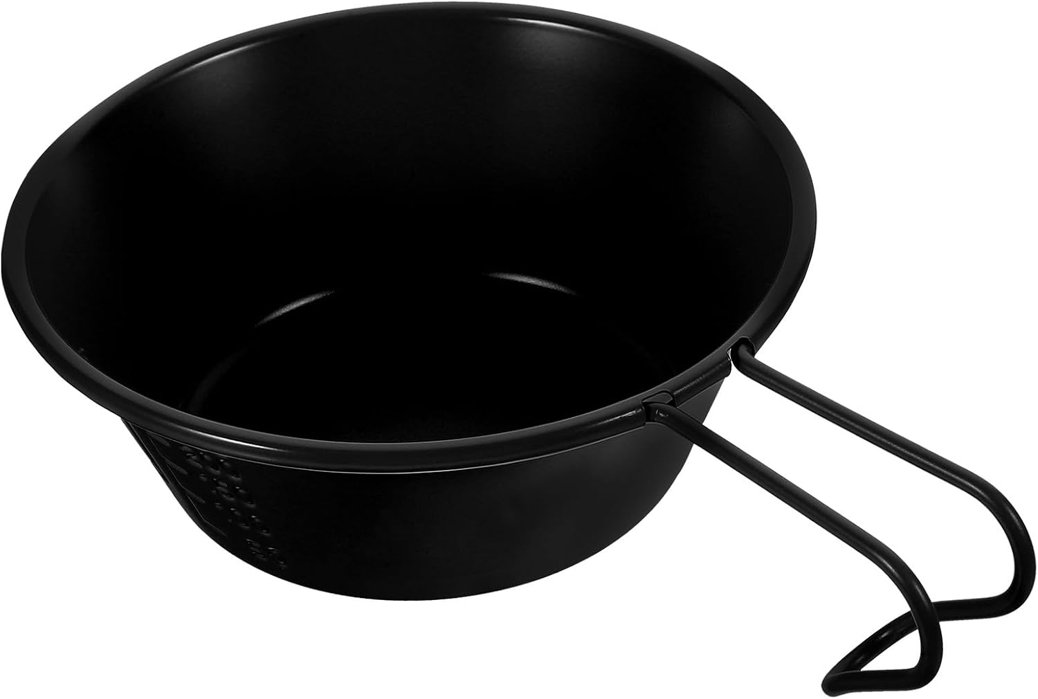 Camping Bowl and Drinking Cup 304 Stainless Steel Portable Soup Bowl with Handle Black Outdoor Picnic Hiking Camping Utensils for Travel