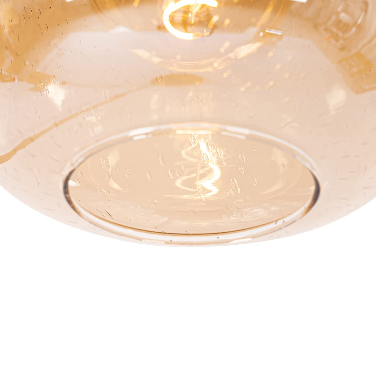 Qazqa Diseño Lámpara de pie de diseño negra con latón y cristal ámbar - Zuzanna/Acero Alargada Adecuado para LED Max. 1 x 40 Watt