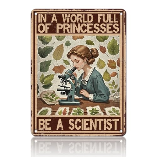 KIYOYO Scientist Metal Tin Sign Be A Scientist Sign Home Kitchen Wall Decor 12x16 Inch Funny Plaque