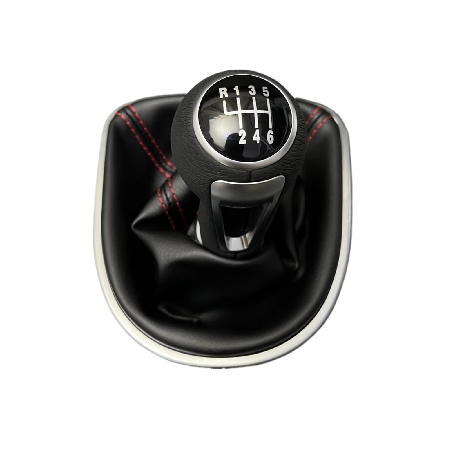 Srvsqtptvk 6 Speed Red Line Car Shift Knob For Seat For Leon Ii For Toledo Iii For Altea Xl 2005-2012 Manual Gear Shift Knob Pu Gaiter Boot Shifter Lever 5/6 Speed(6 Speed Red Line)