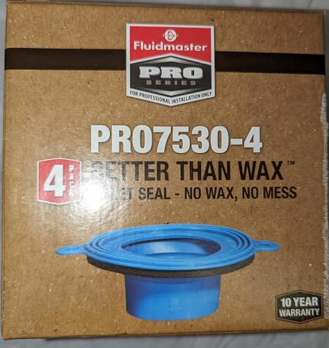 Fluidmaster Pro Series PR07530-4 (4PCs) Universal Better Than Wax Toilet Bowl Gasket Seal - No Wax No Mess Fit Any Drain 4-Pack