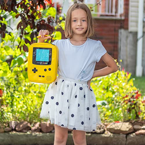 Ontesy Game Console Lunch Box Leather Reusable Lunch Bag Waterproof Thermal Insulated Mini Cooler For Boys Girls Kids Toddlers Teens For Picnic School Daycare (Yellow) #TOP5