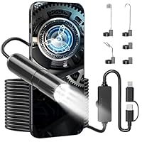 Endoskopkamera mit Licht, 1920 HD Endoskopkamera mit 8 LED Licht,Wasserdichtes IP67 Rohrkamera, Endoskopkamera Handy, Endoskop für Android & iOS, Tablet(16.4 ft/5m)