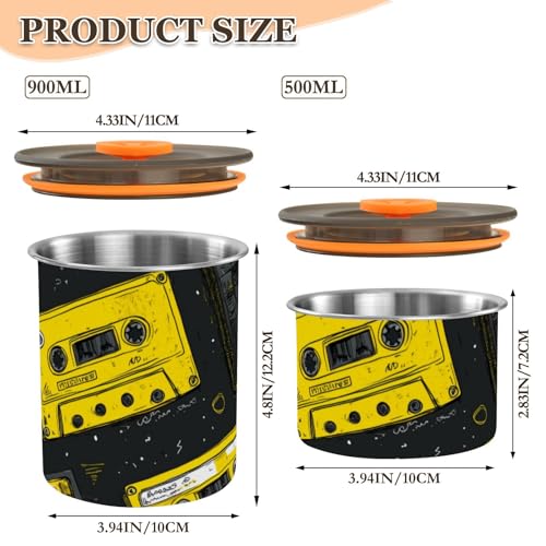 Contenedor de almacenamiento para café OTVEE 900ml acero inoxidable miniatura 3