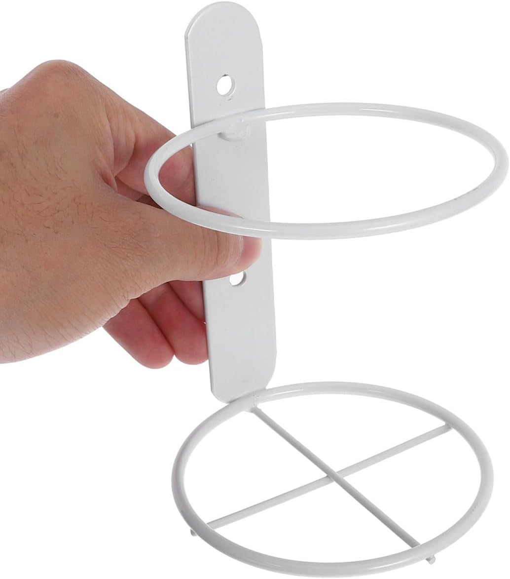 Wall-Mounted Wine Rack Single Bottle Design Iron White 5.31in