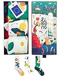 Limono Lemonheads, Box Light Kit of 3, Crew-Socken aus Bio-Baumwolle – 3 Paar, Größe S (EU 36-40)