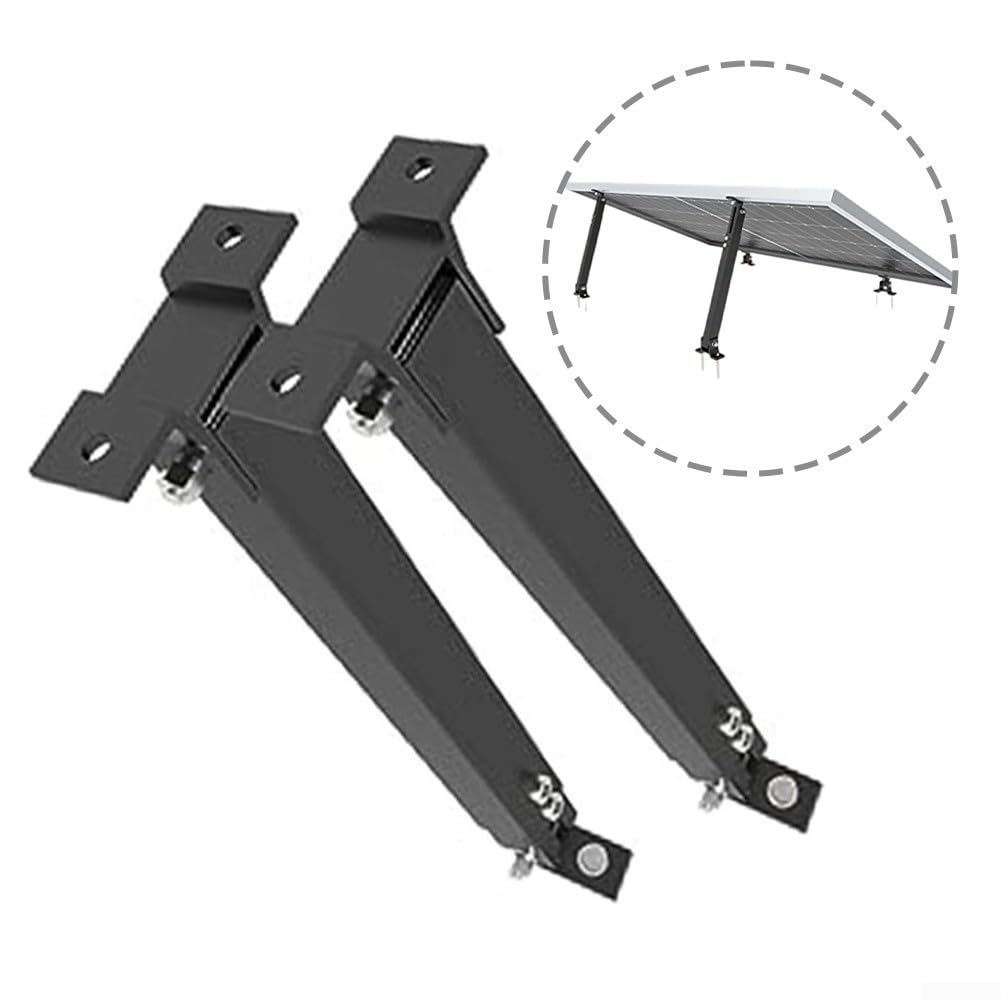 Kit de montage pour panneaux solaires en aluminium réglable pour toits plats avec résistance aux intempéries et réglage de l'inclinaison de 15 à 30 degrés