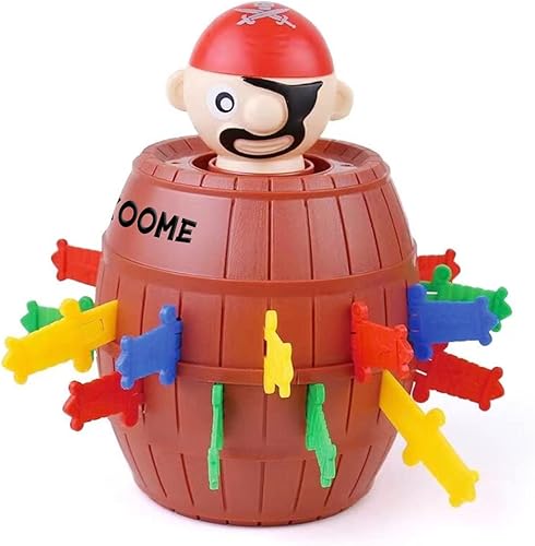 Los juguetes de barril pirata pueden desplegarse, divertido y novedoso juguete de cubo para niños, adultos, juego de rompecabezas aleatorio y de
