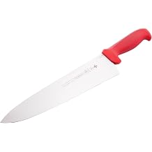 Mundial 5600 Series 8-Inch Chefs Knife, High-Carbon Stainless Steel Blade, Red Polypropylene Handle, Professional Kitchen Knife, NSF Certified