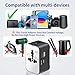 Travel Adapter with PD20W USB-C, Worldwide All in One Universal Travel Adaptor with Dual 3A USB Charging Ports, International Power Plug Adapter Wall AC Charger for USA EU UK AUS Cell Phone Laptop