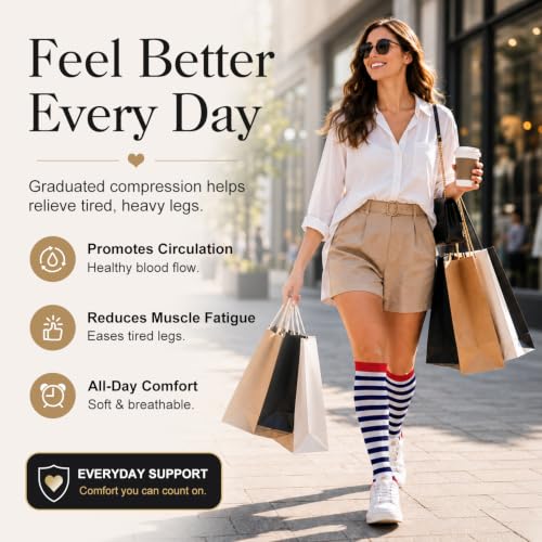 Image of Laite Hebe 4 Pairs-Compression Socks for Women&Men Circulation-Best Support for Nurses,Running,Athletic