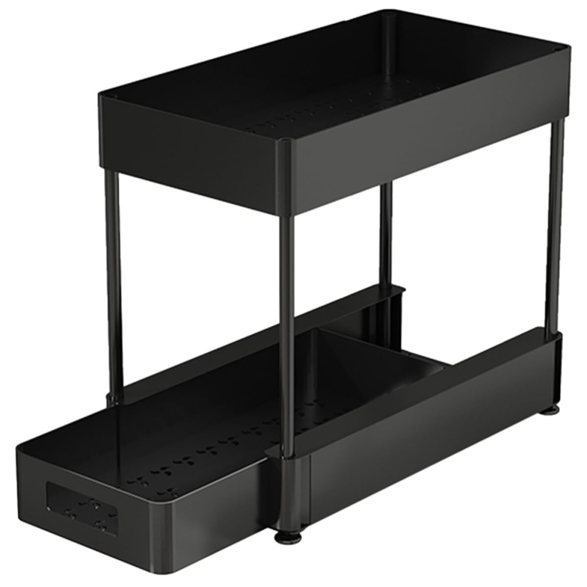 STOBAZA Organizer Sottolavello Cucina Estraibile a Due Livelli Nero