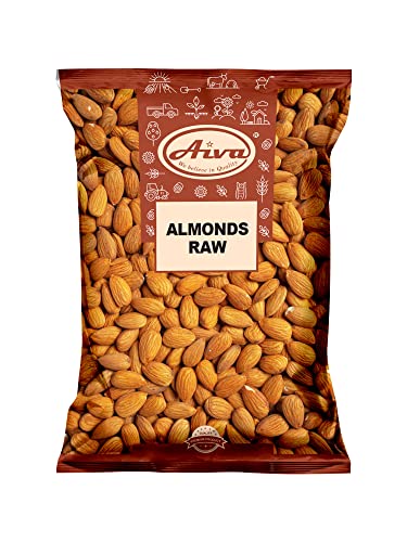 Aiva Natural Whole Raw Almonds - 5 Lb, Grown In The Usa, Raw Whole Almonds