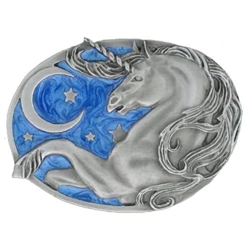 Boucle de ceinture licorne et lune avec boîte de présentation, multicolore, taille unique Cover