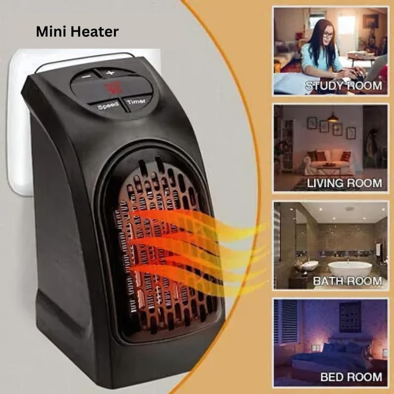 Image of Drumstone (𝐋𝐢𝐦𝐢𝐭𝐞𝐝 𝐓𝐨𝐝𝐚𝐲) Energy-Efficient 400W Ceramic Wall Heater, Adjustable Thermostat Smart Timer Function, Safe Cool-Touch & Fast Room Heating Heater 𝟏𝟓 𝐘𝐞𝐚𝐫𝐬 𝐖𝐚𝐫𝐫𝐚𝐧𝐭𝐲