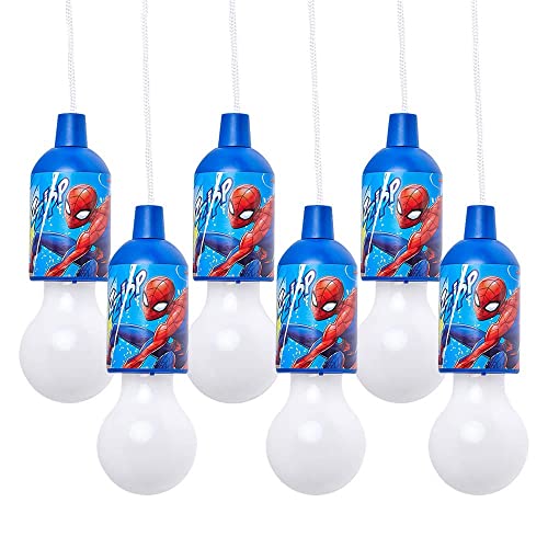 NCC-Licht Lot de 6 suspensions pour 3 piles AAA sans fil Marvel Spiderman 6500 K Cover