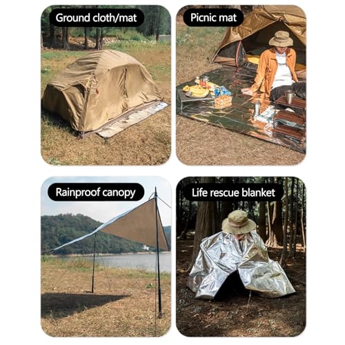 Esterilla de picnic impermeable plegable con película de aluminio de 1.6x2m 8