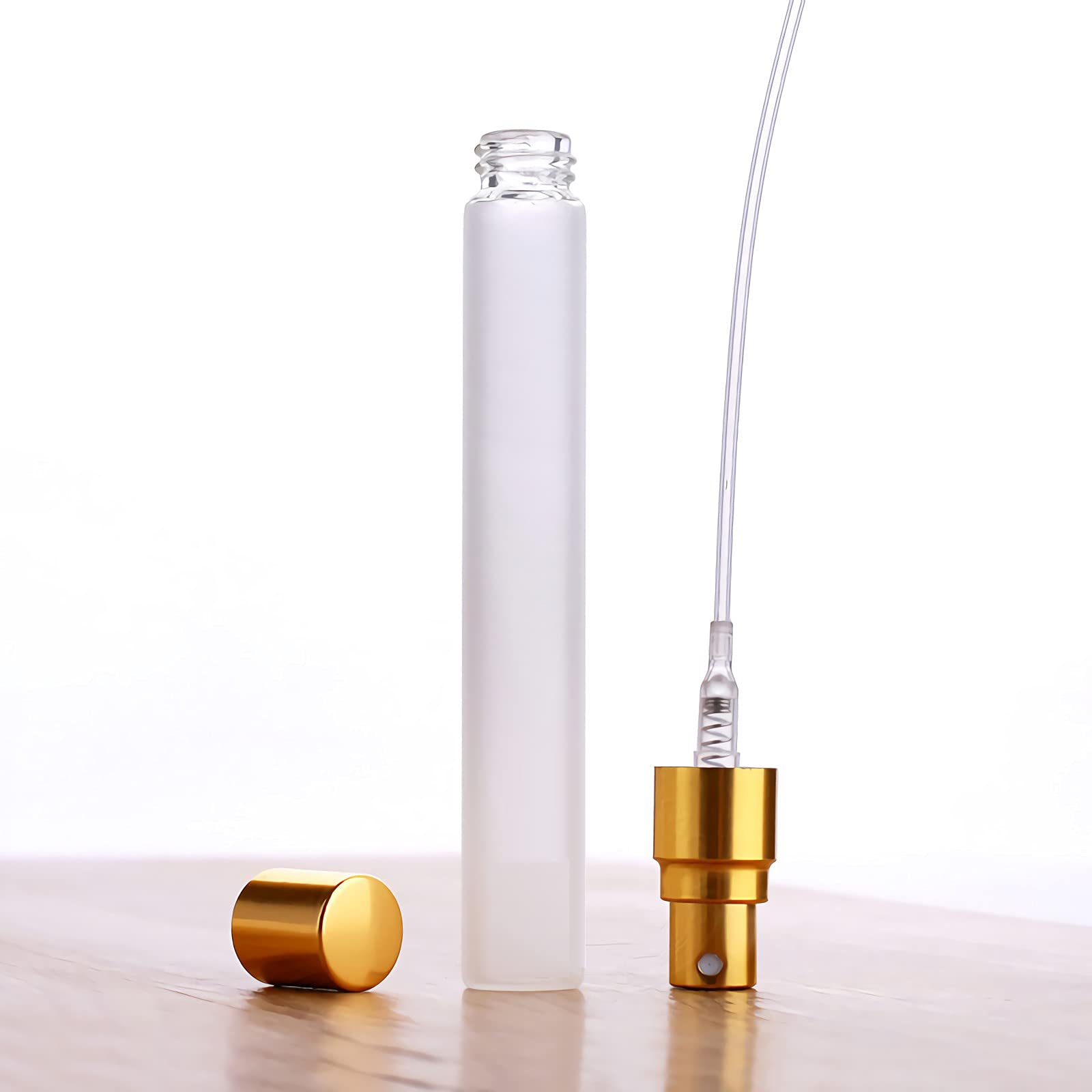 48 Pezzi Trasparente Opaco Bottiglie Atomizzatore di Profumo Con spruzzatore Oro, 10 ml Flacone Spray per Profumo in vetro per Viaggiare Festa Appuntamento per Vita Quotidiana