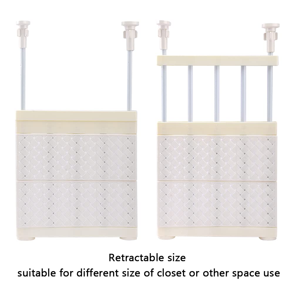 MOVKZACV Estante de almacenamiento extensible para ropa, organizador ajustable, separador de armario capacidad para objetos de 30 kg