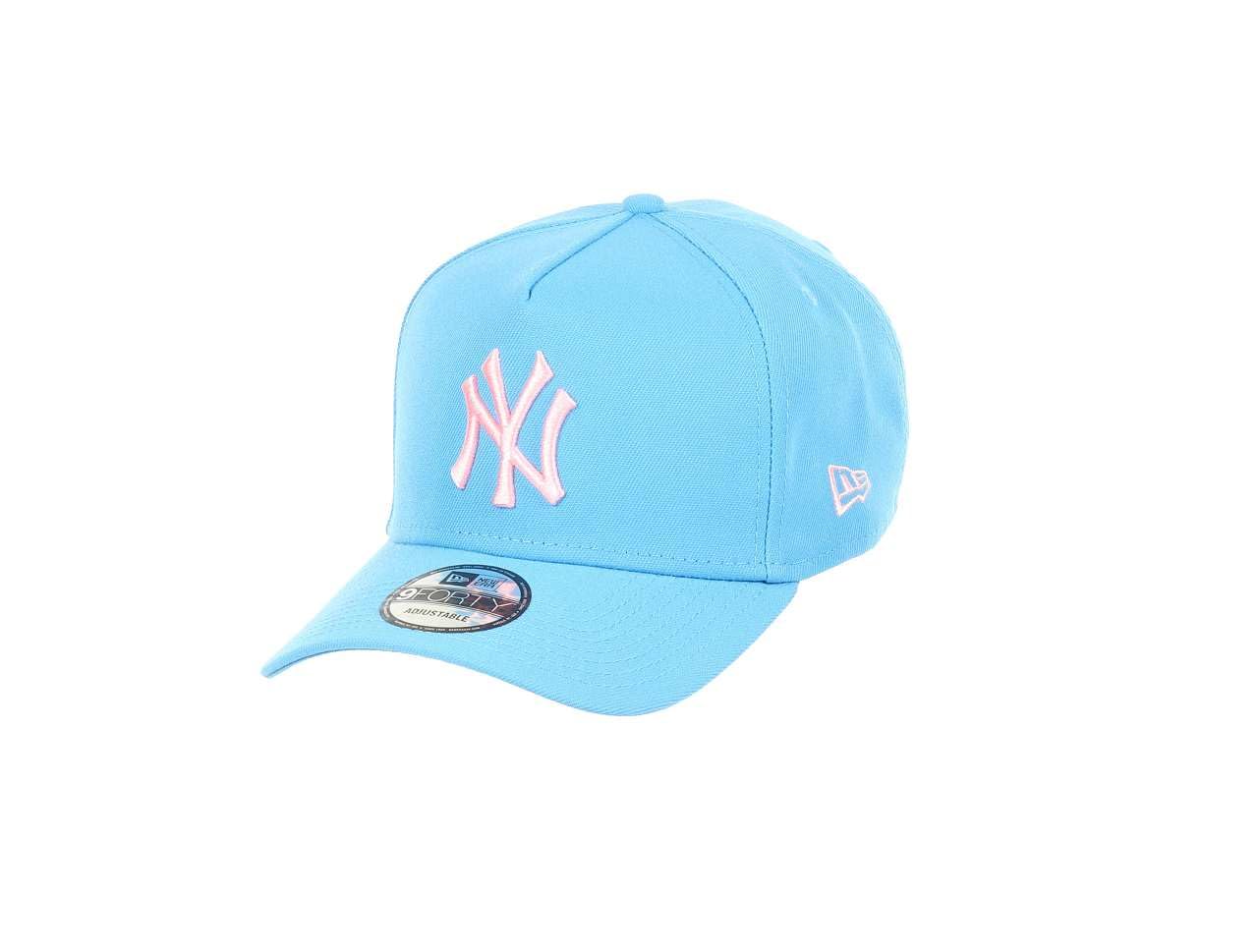 New Era Men's 940-Yankees-Skyblue-#29569 New York Yankees Mlb Pastel Sky Blue 9Forty A-Frame Snapback Cap