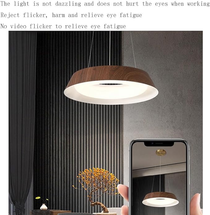 Luminaires suspendus LED marron de style minimaliste avec diffuseur acrylique - 4