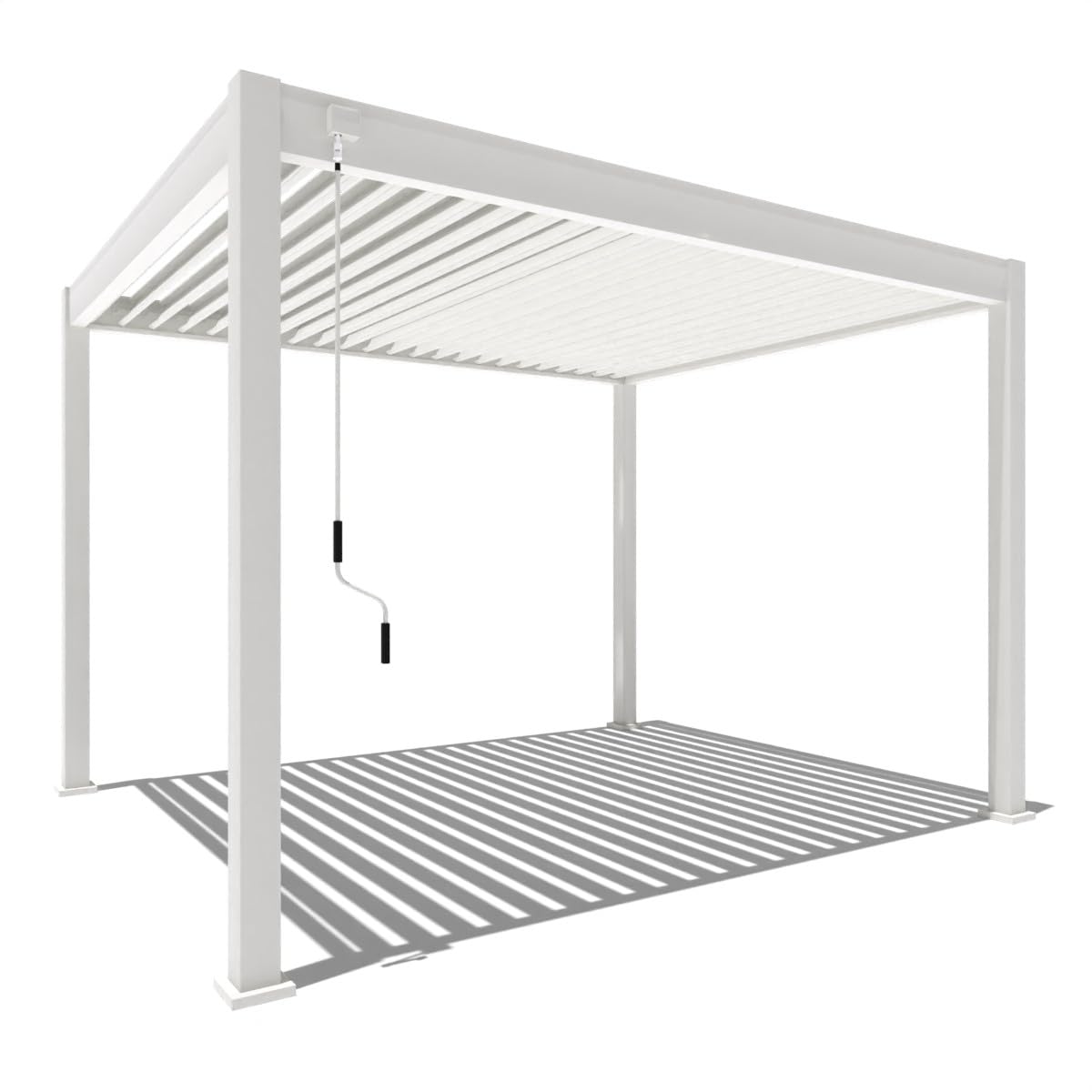 WEIDE Classic Terrassenüberdachung freistehend mit einstellbarem Stahl-Lamellendach Produkt Description