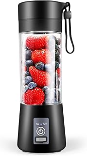 YurDoca Portable Blender, Mini Blender for Shakes and Smoothies, Personal Size Blenders with Rechargeable USB, 380Ml Traveling Fruit Veggie Juicer Cup With 6 Blades