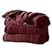 Sunbeam Heated Blanket | Microplush, 10 Heat Settings, Garnet, Queen - BSM9KQS-R310-16A00