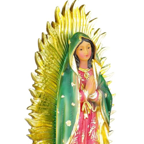 Estatua Virgen de Guadalupe Resina 20 cm miniatura 2