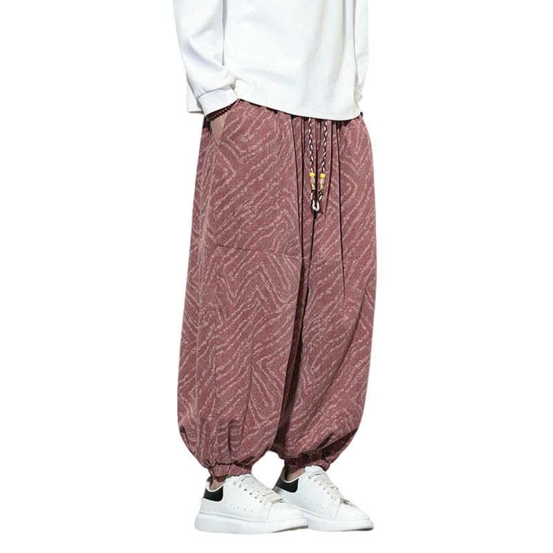 Pantalon sarouel court ample homme velours léger pour éviter la chaleur