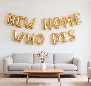 New Home Who Dis Banner, Welcome New Home, Funny Housewarming Party New Chapter Family Reunion Welcome Sign, House Moving Decorations Supplies