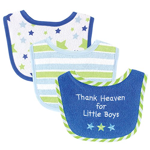 Image of Luvable Friends Unisex Baby Cotton Terry Drooler Bibs with Fiber Filling