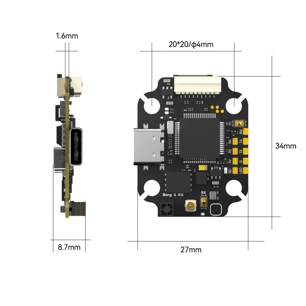 Borg 5S stos z kontrolerem lotu 5S FC 60RS ESC pasuje do części wyścigowych FPV