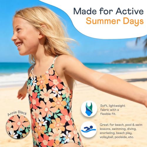 Image of Kanu Surf Girls' Hurricane Beach Sport UPF 50 One Piece Swimsuit