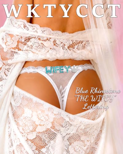 Image of Sexy Underwear for Women Lace Panties Sexy Thong with Funny Rhinestone Letters for Couple Gifts