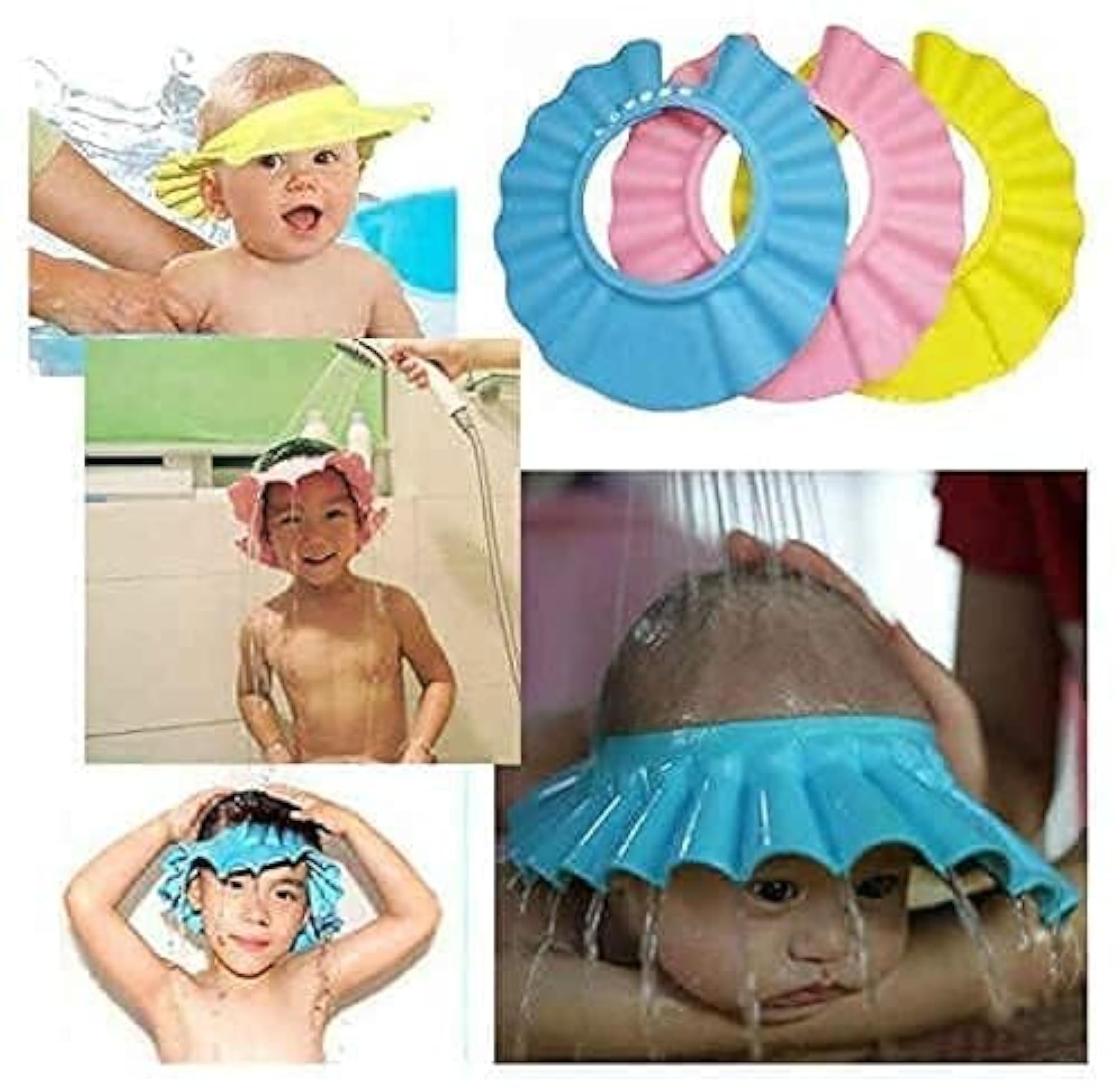 Toddler Bath Cap for Eye and Ear Protection