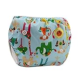 Happy Cherry Ajustable Bañador Pañal de Tela Reutilizable Lavable Diaper Para Bebé Unisex - Animales de Bosque
