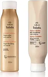 Natura Todo Dia Kit Shampoo e Condicionador Pêssego e Amêndoa, 300ml, Nutritivo