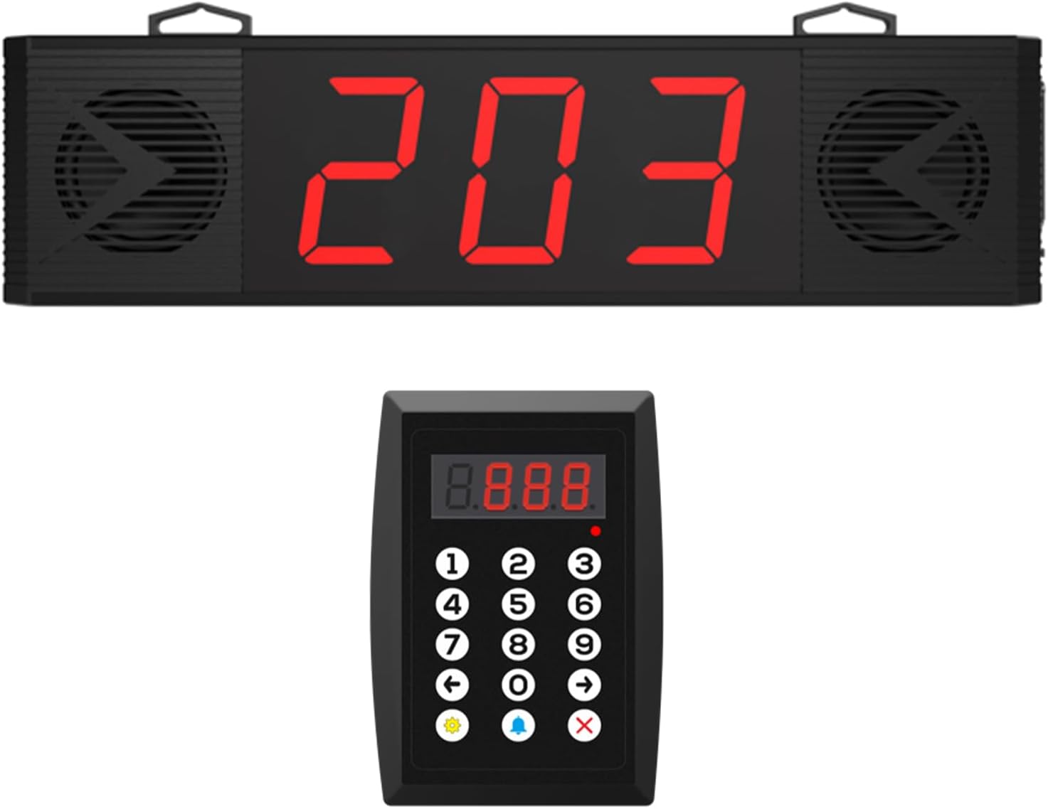 Wireless Queue Calling System with Voice Broadcast Screen, Remote Control Keyboard Waiting Number System for Restaurant,Cafe,Hospital,Bank,Home,Bar(Plug in to Use) Wireless Queue Calling System with Voice Broadcast Screen, Remote Control Keyboard Waiting Number System for Restaurant,Cafe,Hospital,Bank,Home,Bar(Plug in to Use)