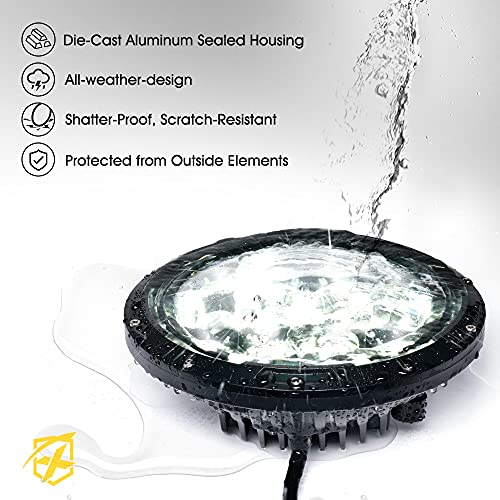 Image of Xprite 105W LED Wrangler Headlights Compatible with Jeep JK TJ LJ 1997-2018 | Hi /Lo Beam,Turn Signal Lights, Aluminum Alloy, Waterproof, DOT Approved, Plug N Play