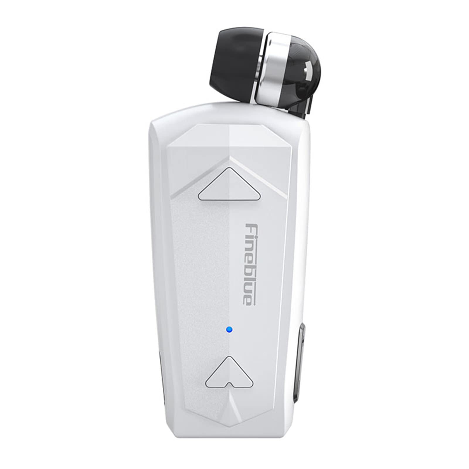 Docooler F520 - Auricular inalámbrico Business BT5.3, auriculares estéreo con micrófono, auriculares in-ear retráctiles, manos libres, controlador deportivo, clip telescópico