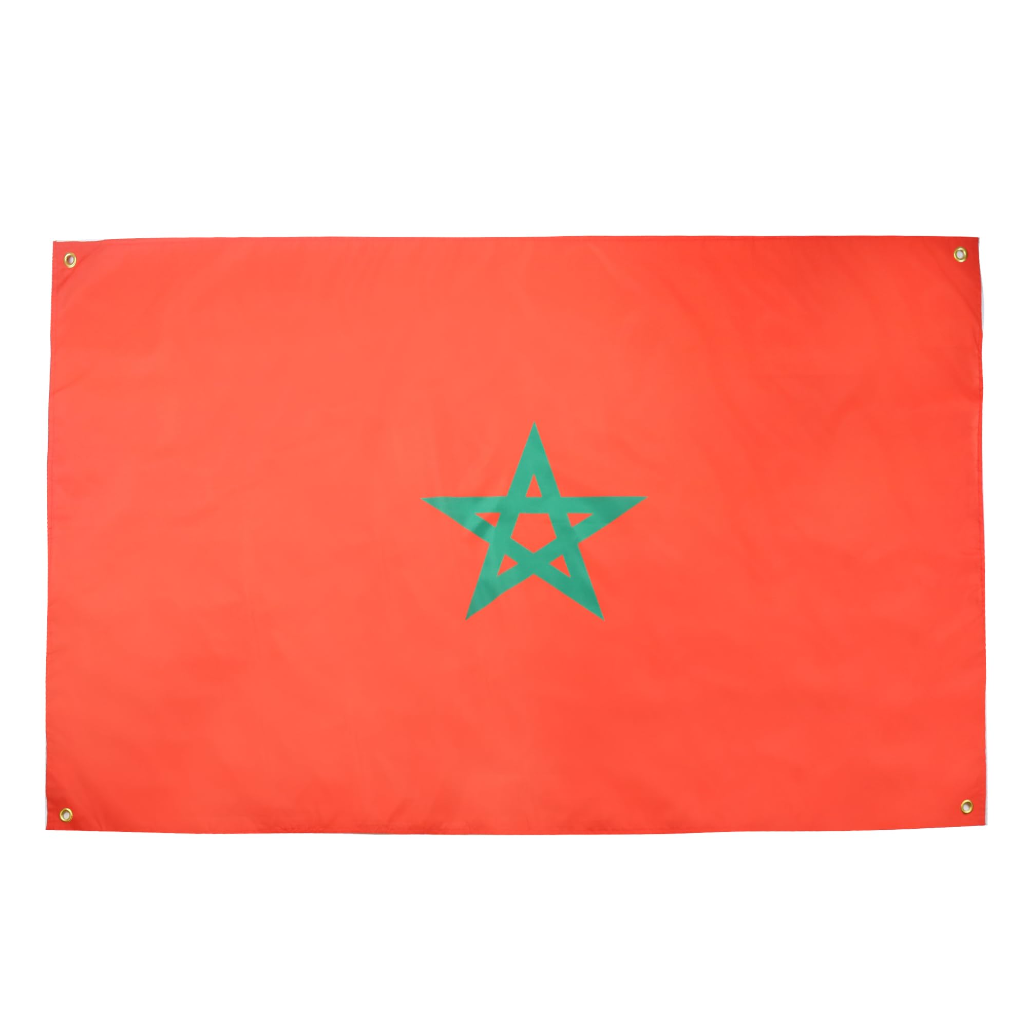 AZ FLAG Moroccan Flag 150 x 90 cm with 4 Eyelets for Balcony or Wall, Morocco, 1 Pièce