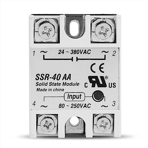 Relais à semi-conducteurs SSR-40AA évite l'usure mécanique module monophasé entrée ca 40A