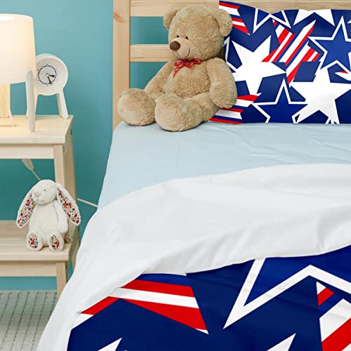 Housse de couette et 2 taies bleu étoilé pour un sommeil doux