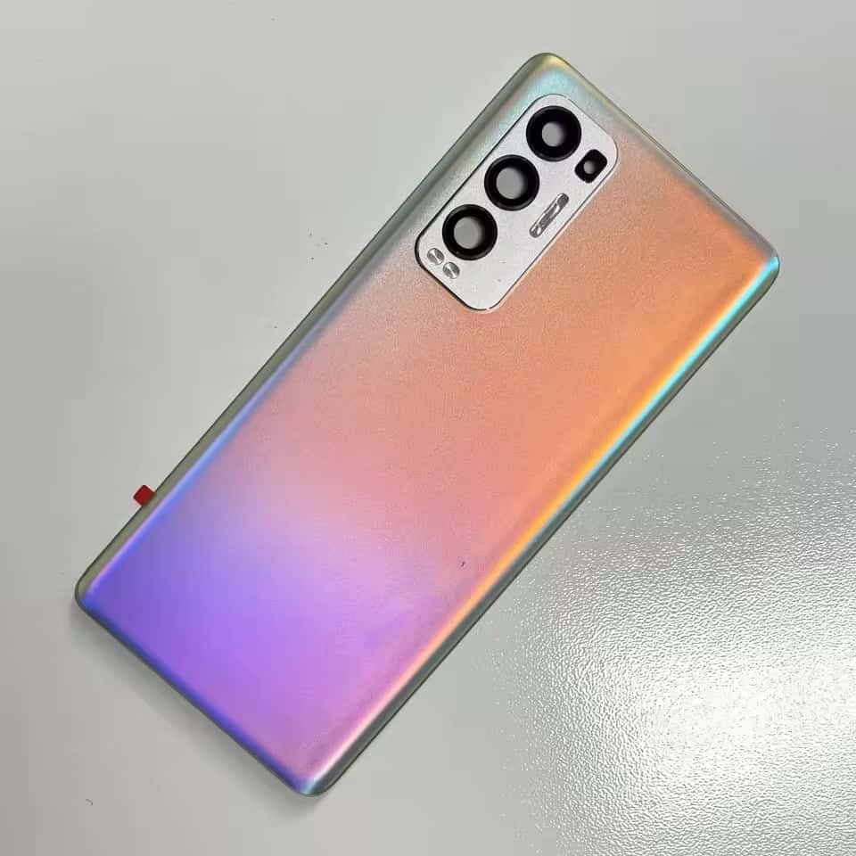 YOOOKOOO Compatible Rear Back Cover for Oppo Reno5 Pro+ Plus 5G – Battery Door Housing Replacement Part (Silver)