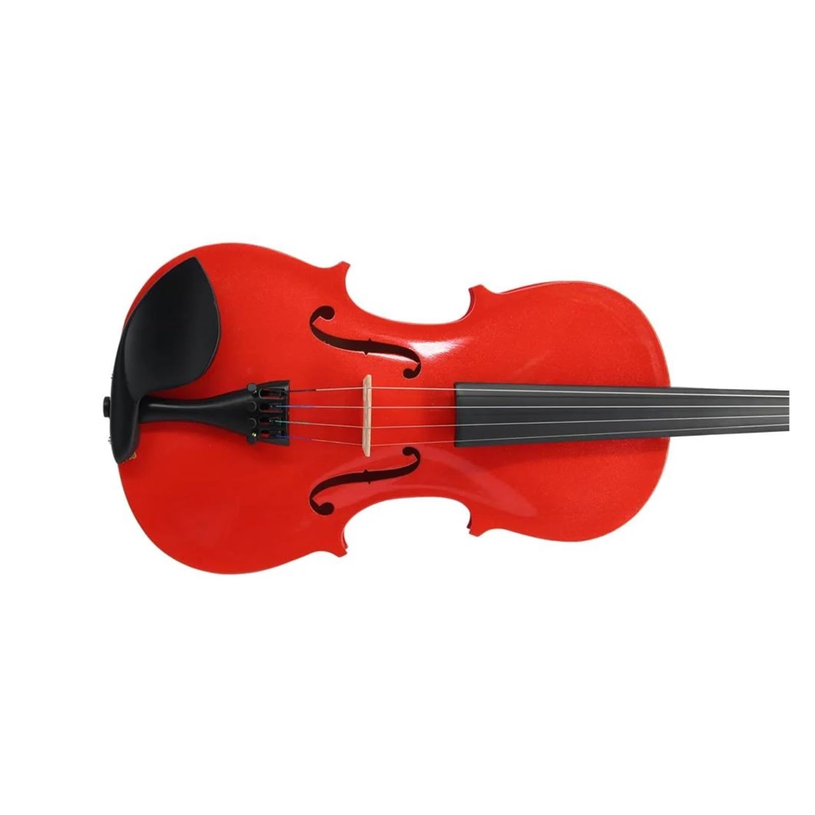 Violín Acústico Rojo 3/4 Para Principiantes Con Estuche Arco Hombrera Sordina Y Cuerdas Instrumento De Violín