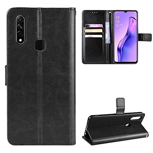 Jiajihua Funda Compatible con Lenovo Z5S,Compatible con Lenovo Z5S [Cuero PU+Concha] [Soporte abatible] [Ranura para Tarjetas] [Cierre imantado] Black