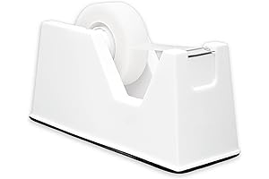 Premium White Tape Dispenser for Desk - Desk Organization Has Never Been Easier