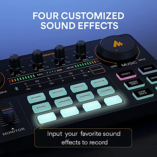 Image of MAONO All-in-One Podcast Equipment Bundle - Audio Mixer With 3.5mm Microphone for Live Streaming, Recording, PC, Smartphone, DJ - MaonoCaster Lite (AU-AM200-S6 Black)